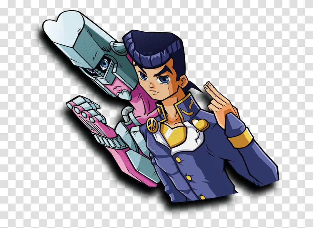 Josuke Higashikata Half Peeker Sticker Fictional Character, Person, Costume, Comics, Book Transparent Png