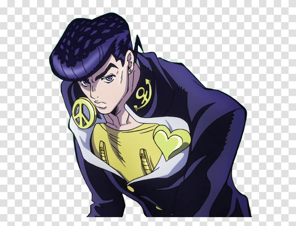 Josukehigashikata Jjba Josuke Sticker By Kate Josuke Diamond Is Unbreakable, Comics, Book, Manga, Person Transparent Png