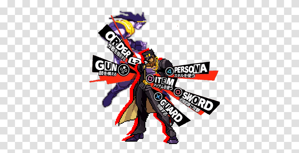 Jotaro In Persona 5 Battle Menu Parodies Know Persona 5 Meme Templates, Text, Poster, Advertisement, Book Transparent Png