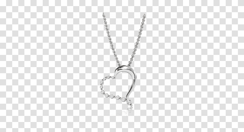 Journey Heart Diamond Pendant Chain, Necklace, Jewelry, Accessories, Accessory Transparent Png