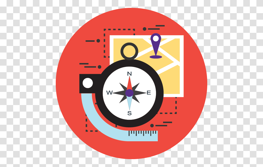 Journeyadv Icon Customer Journey Icon Red, Compass, Road Sign Transparent Png