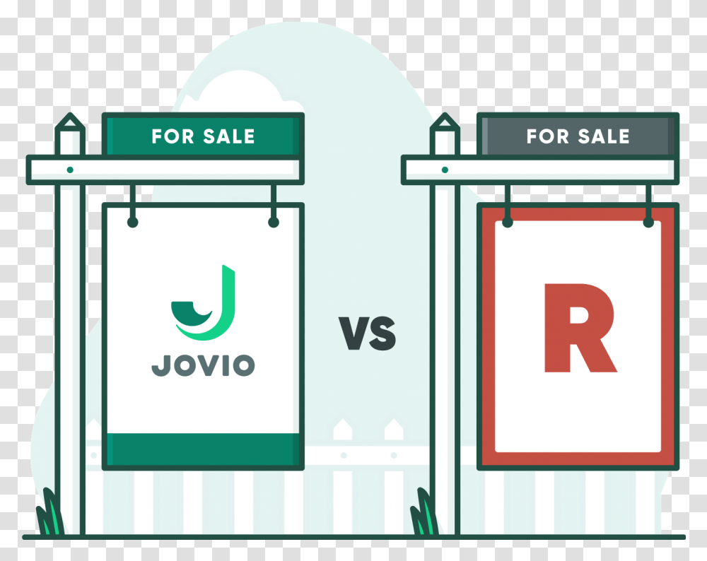 Jovio For Sale Sign Next To Redfin For Sale Sign With Sign, Number, Mailbox Transparent Png