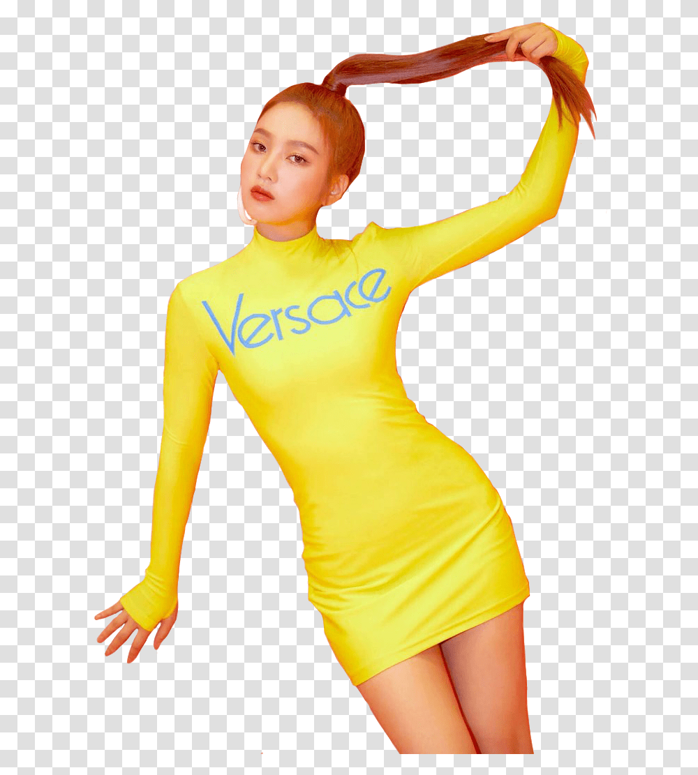 Joy Joy Red Velvet Power Up Background, Clothing, Female, Person, Dress Transparent Png