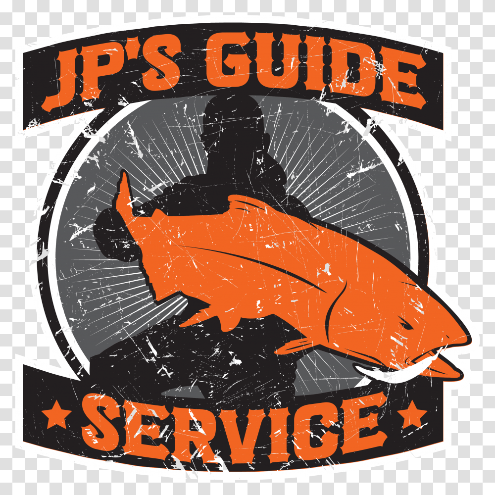 Jp Guide Service Logo Outlined Grunge Grunge, Fish, Animal, Goldfish, Poster Transparent Png