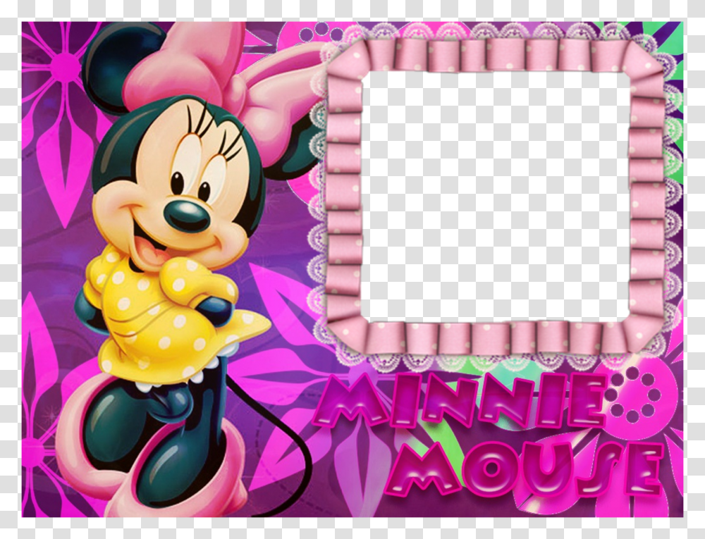 Jp Molduras Digitais La Multi Ani Cu Minnie Mouse, Label, Purple, Poster Transparent Png
