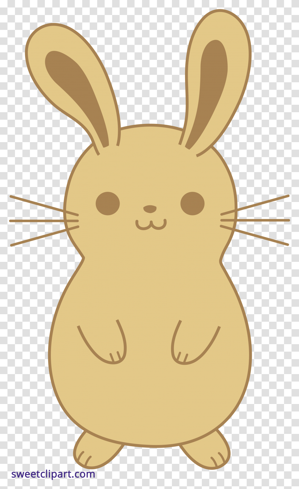 Jpg Black And White Bunnies Clipart Simple Cartoon Bunny, Mammal, Animal, Rodent, Rabbit Transparent Png