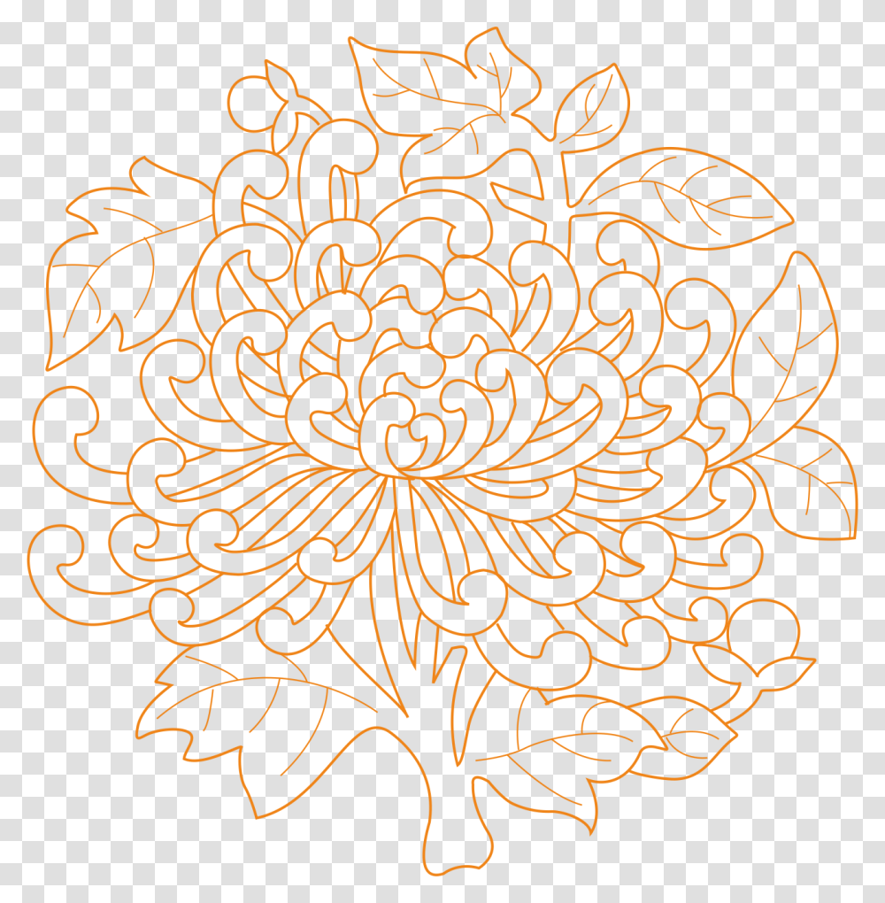 Jpg Black And White Download Floral Design Chrysanthemum Pattern Flower Design Transparent Png