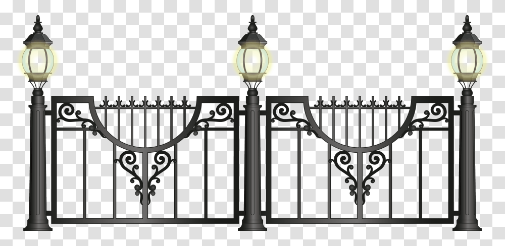 Jpg Download Street Light Fence Lantern Fence, Lamp Post, Gate, Railing Transparent Png