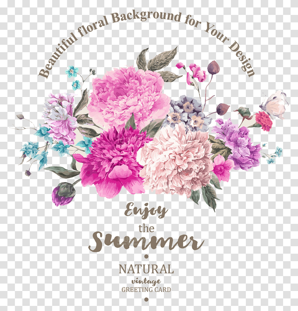 Jpg Royalty Free Flower Bouquet Watercolor Flower Vector Vintage, Floral Design, Pattern Transparent Png