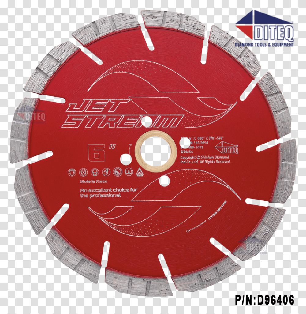 Js S Jet Stream 6 X Concrete Saw, Disk, Spoke, Machine, Dvd Transparent Png