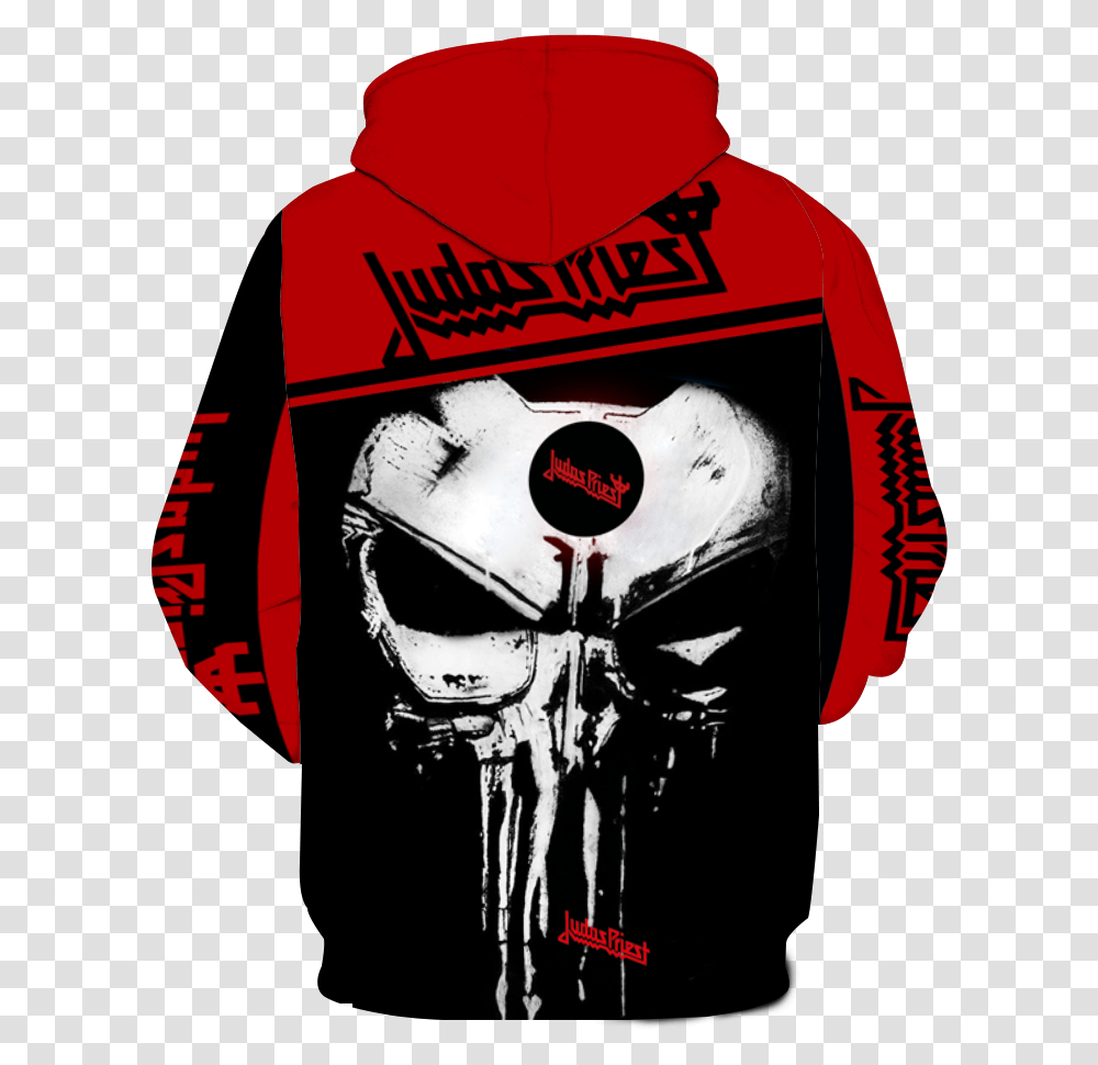 Judas Priest Punisher Skull Full All Over Print V1421 California Sons Of Anarchy, Clothing, Apparel, Sweatshirt, Sweater Transparent Png