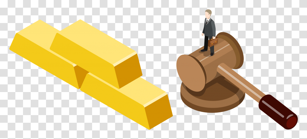 Judge Gavel Hammer Court, Tool, Person, Human, Gold Transparent Png