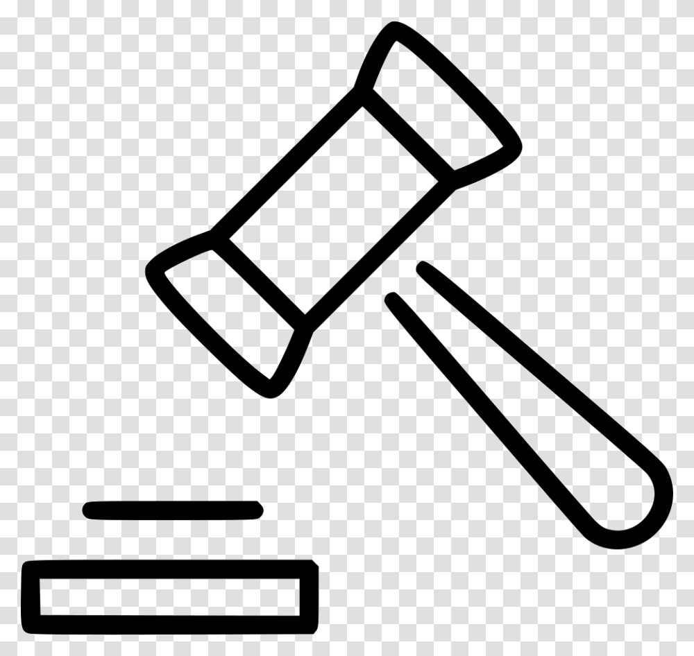 Judge Hammer Clipart Black And White, Tool, Stencil Transparent Png