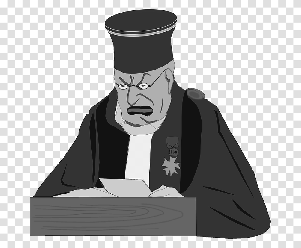 Judge Man Law Person Standing Court Judicial, Human, Priest, Portrait, Face Transparent Png