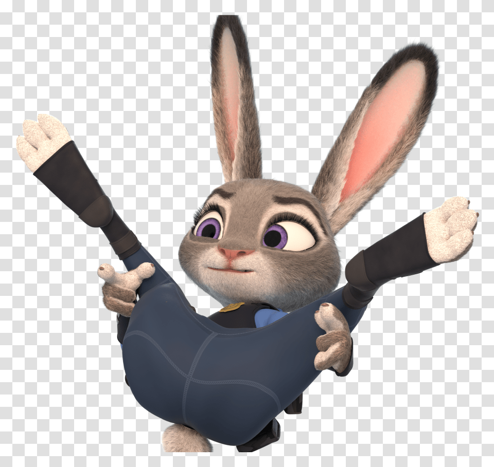 Judy Hopps Mammal Rabbit Rabits And Hares Zootopia Judy Hopps Ass, Toy, Plush, Animal, Rodent Transparent Png
