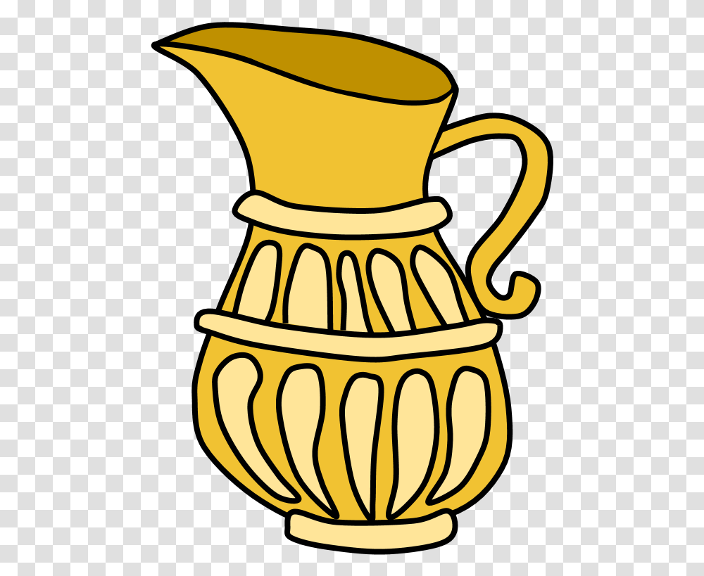 Jug Of Oil Hanukkah Yellow Gold Oil Jug Clipart, Pottery, Jar, Water Jug, Vase Transparent Png