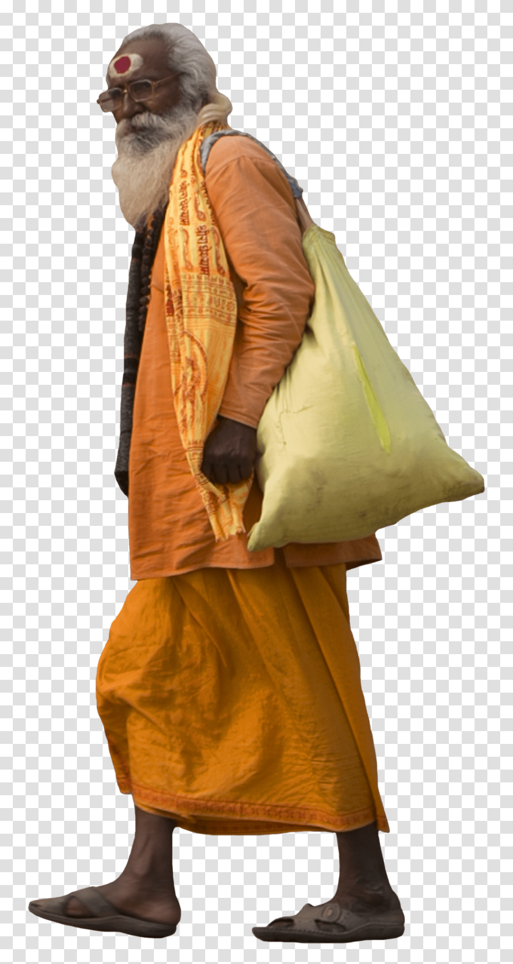 Jugaad Render Sadhu Walking Man Indian Cutout Indian Cut Out People, Clothing, Person, Dress, Female Transparent Png