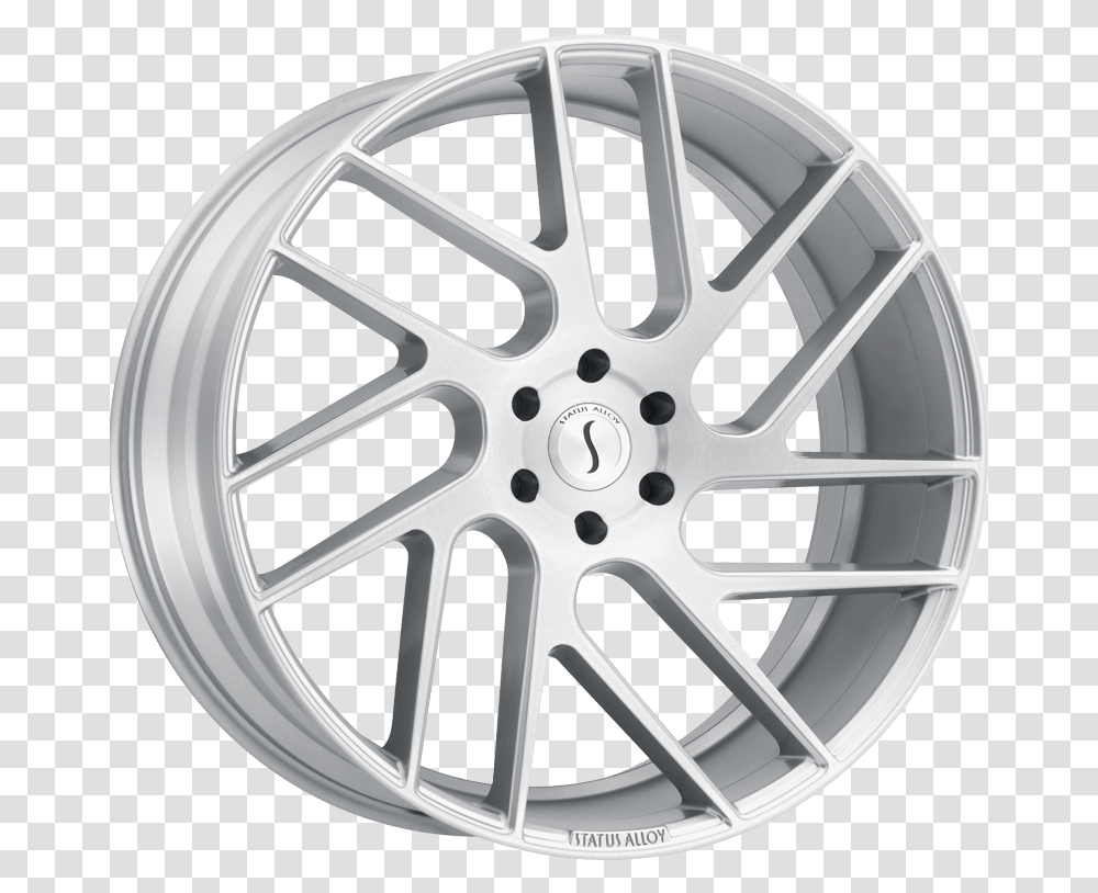 Juggernaut Silver Wbrushed Machine Face Angle Stratus Rims, Alloy Wheel, Spoke, Tire, Car Wheel Transparent Png