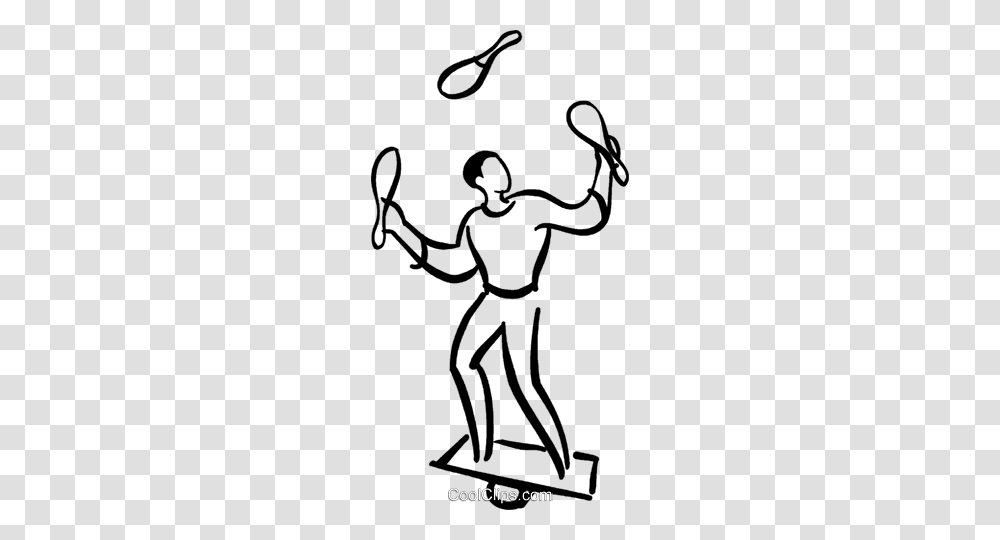 Juggleralancing Act Royalty Free Vector Clip Art Illustration, Silhouette, Back, Stencil, Leisure Activities Transparent Png