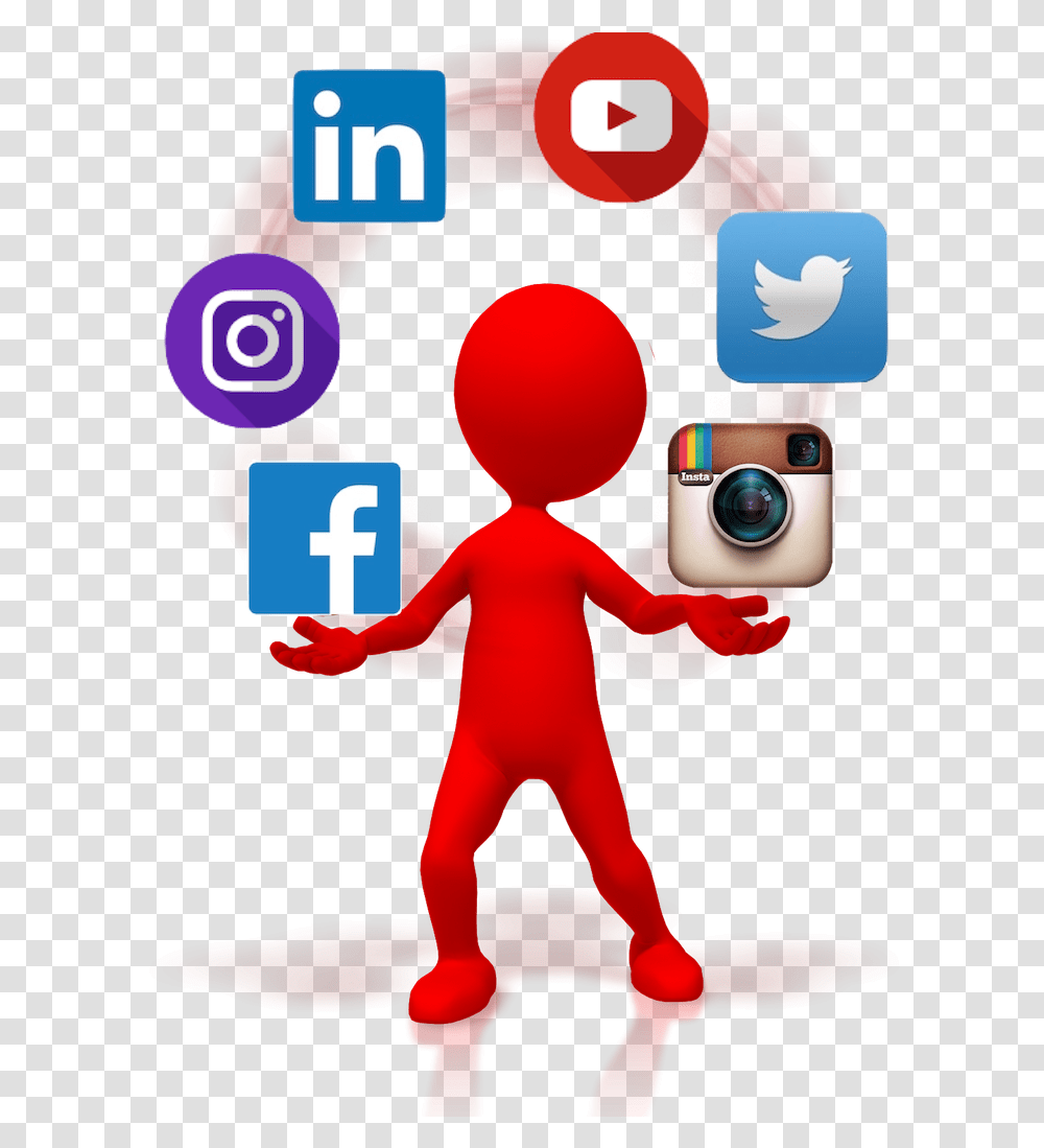 Juggling Multiple Social Media Accounts Clipart Linkedin, Electronics, Camera, Person, Human Transparent Png