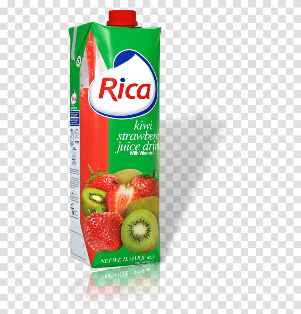 Jugo De Kiwi Fresa Rica 1 Lt Con Vitamina C Rica Juice Fruit Punch, Plant, Beverage, Drink, Food Transparent Png
