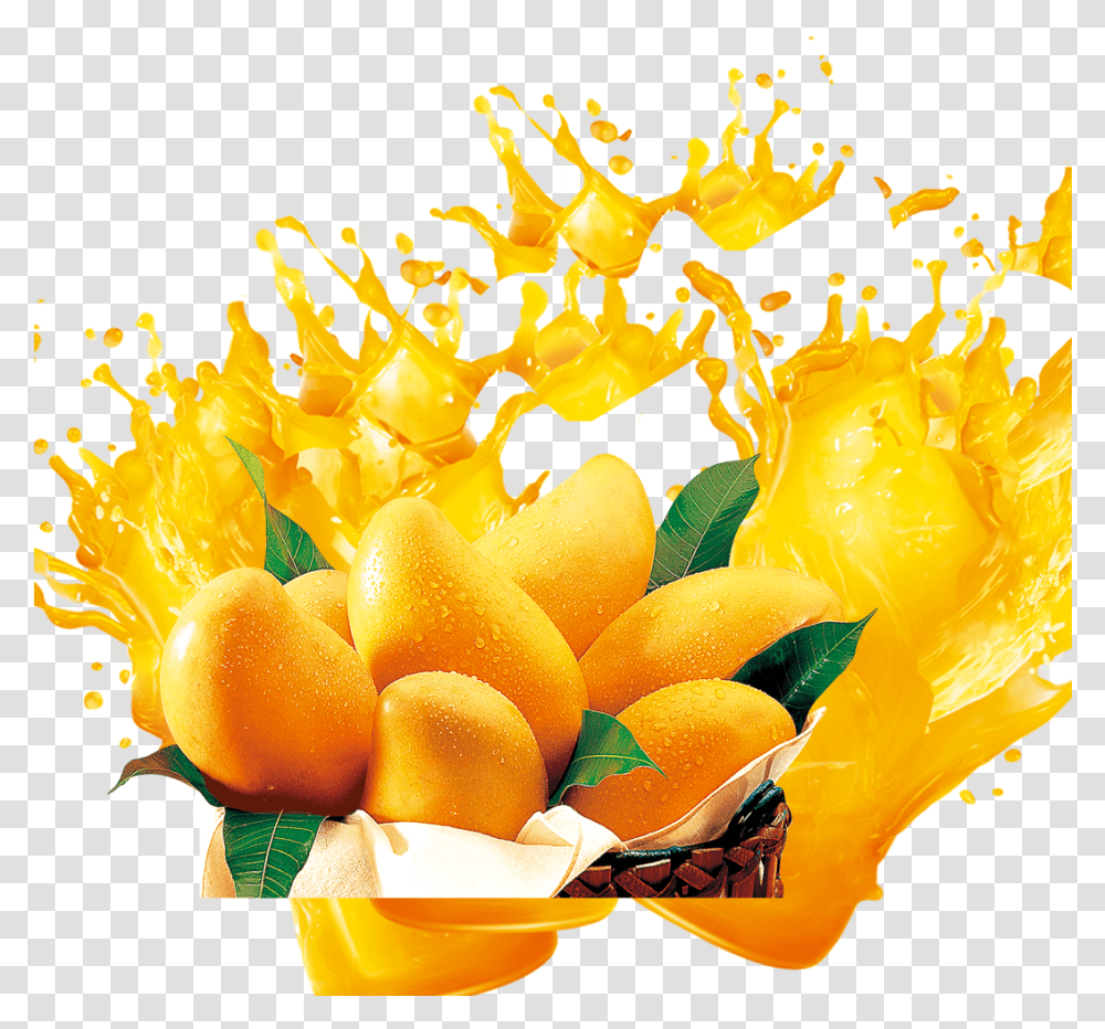Juice Download Image Orange Mango Juice Splash, Plant, Petal, Flower, Daffodil Transparent Png