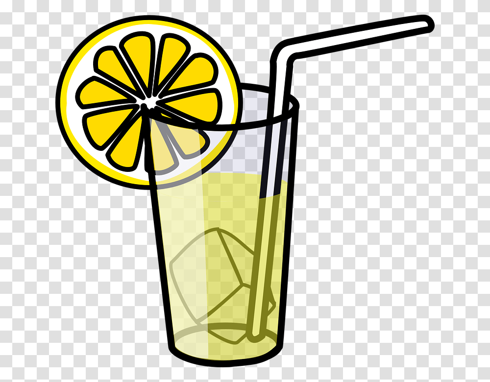 Juice Glass Lemonade Straw Iced Beverage Lemon Lemonade Clipart, Dynamite, Weapon, Weaponry Transparent Png