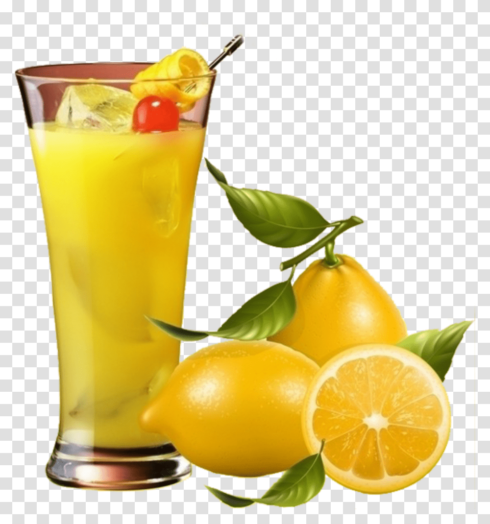 Juice Lemon Fruit Clip Art Iced Transprent Free Clipart Zitrone, Plant, Citrus Fruit, Food, Potted Plant Transparent Png