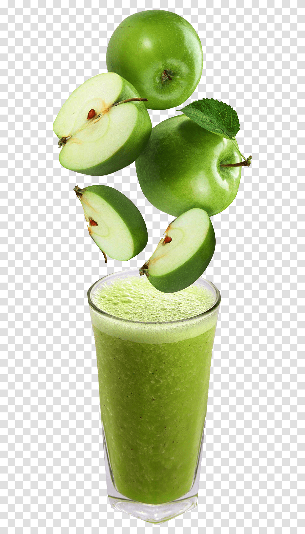 Juice Mart Green Apple Juice, Plant, Fruit, Food, Sliced Transparent Png