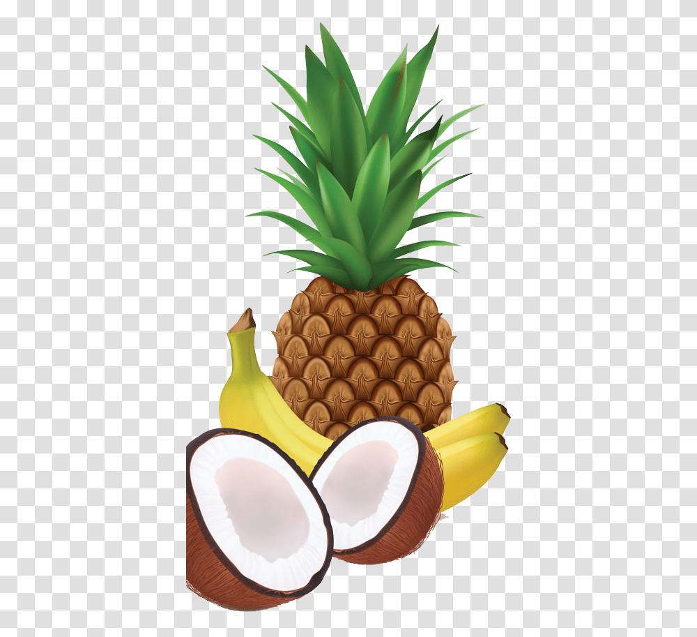Juice Milkshake Coconut Tropical Fruit Clipart, Plant, Food, Pineapple Transparent Png