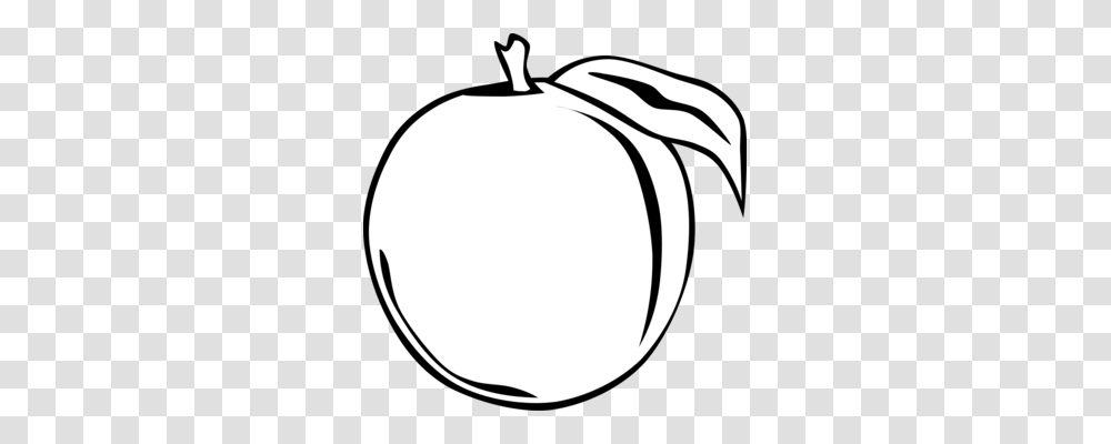 Juice Peach Drawing Line Art Black And White, Plant, Fruit, Food, Apple Transparent Png