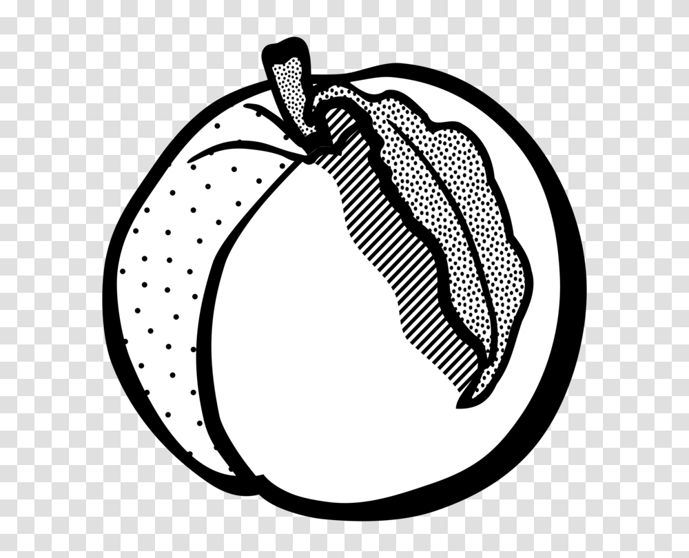 Juice Peach Drawing Line Art Black And White, Plant, Vegetable, Food, Nut Transparent Png