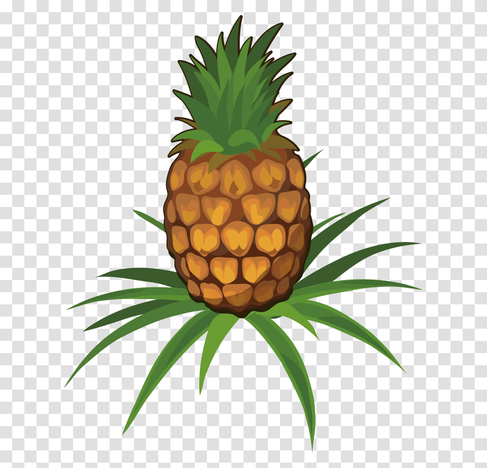 Juice Pineapple Fruit Clip Art Cartoon Pineapple On Plant, Food Transparent Png