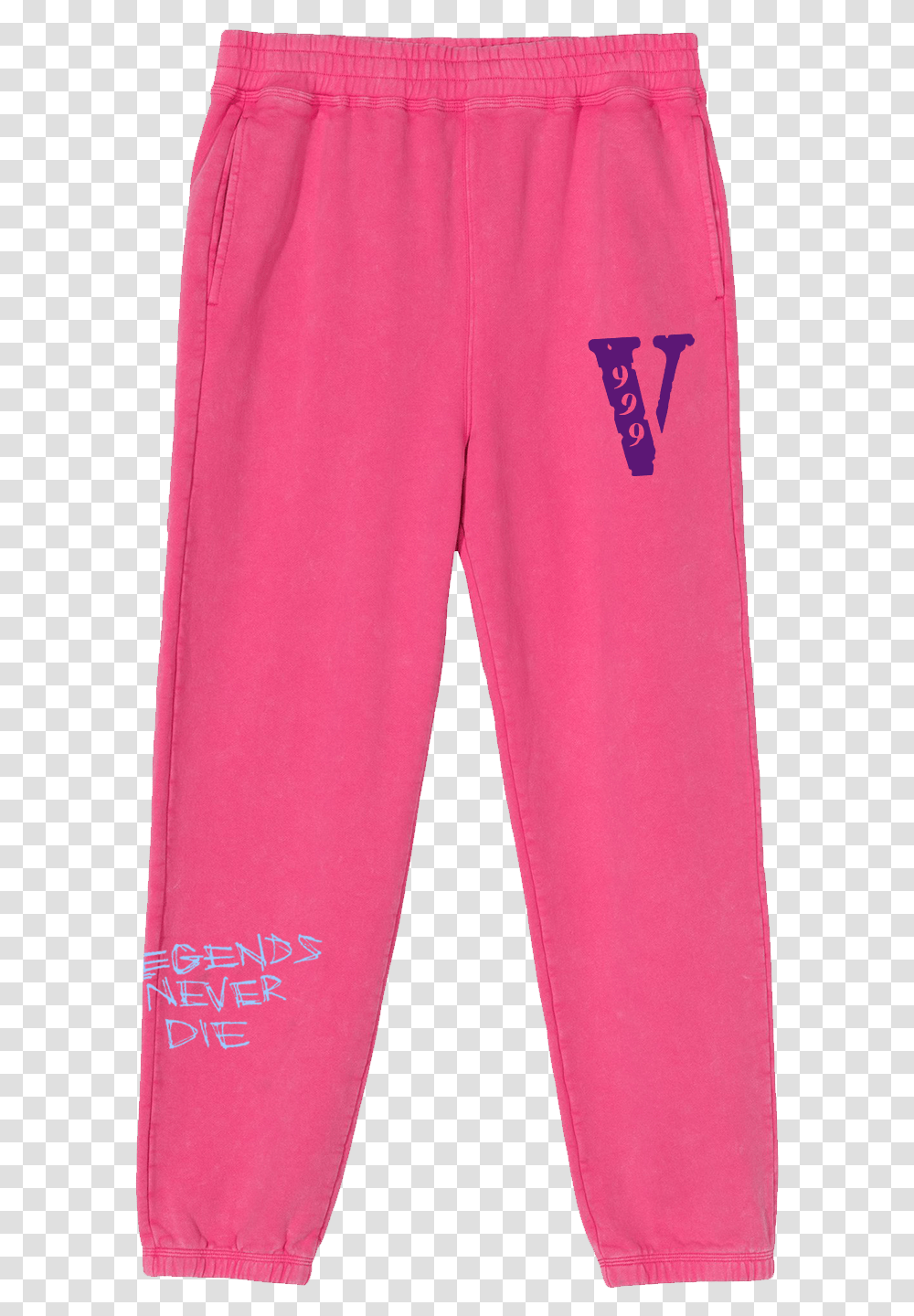 Juice Wrld X Vlone Pink Sweatpants, Clothing, Apparel, Jeans, Denim Transparent Png