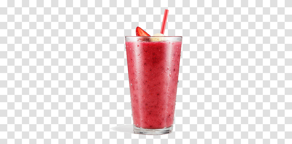Juicenon Alcoholic Beveragehealth Sodaguava Garnishwoo Red Fruit Smoothie, Plant, Strawberry, Food, Outdoors Transparent Png