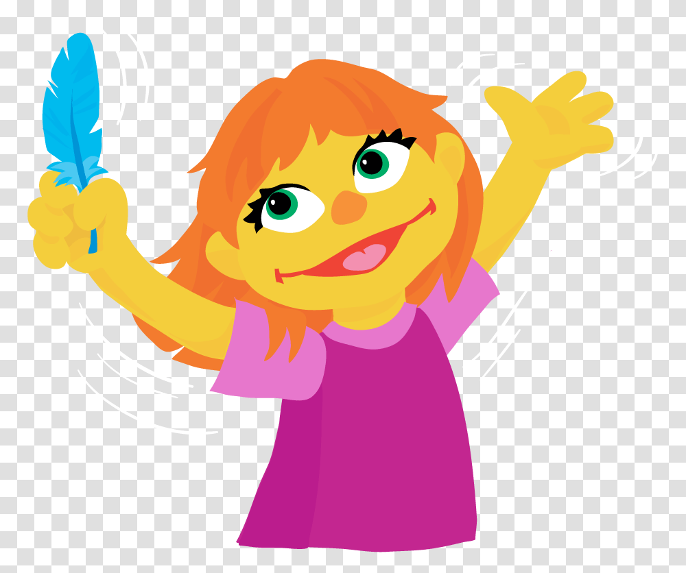 Julia Is Described By The Sesame Workshop As A Preschool Sesame Street Autism Character, Face, Female, Outdoors Transparent Png