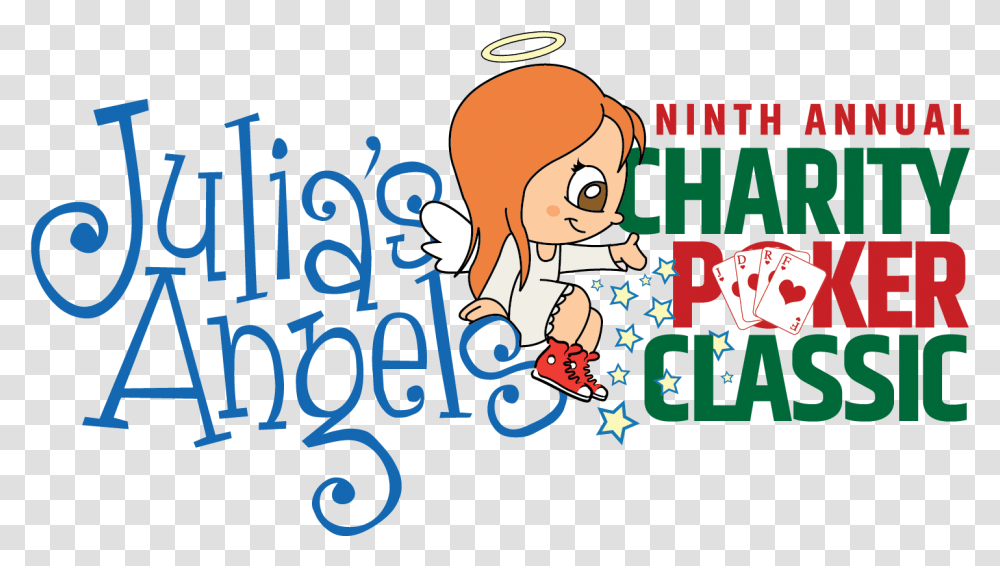 Julia's Angels Jdrf Charity Poker Event Cartoon, Label, Advertisement Transparent Png