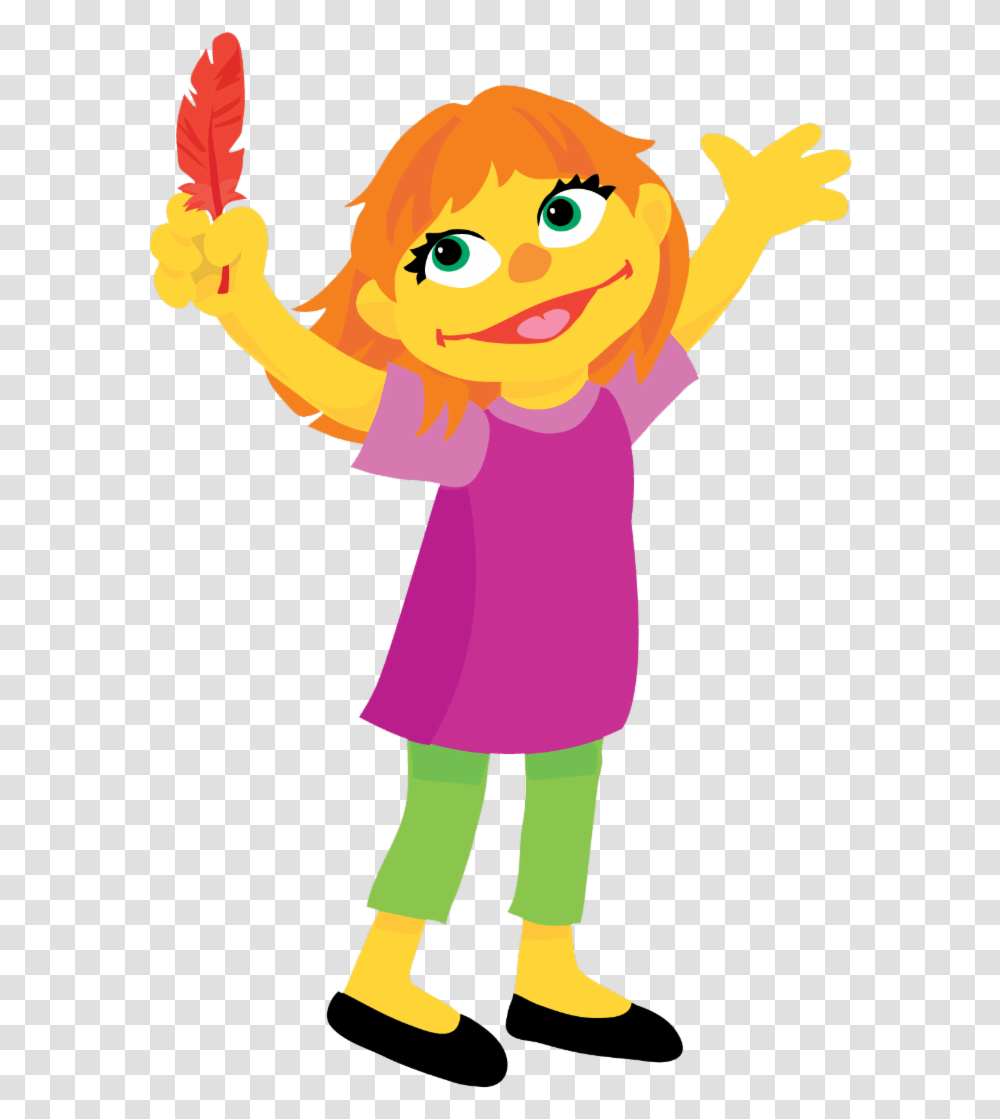 Juliaquots Ausm Autism Celebration Sesame Street Julia Cartoon Character, Person, Female, Outdoors, Girl Transparent Png