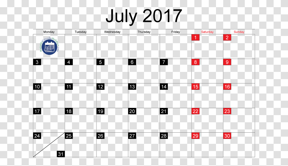 July 2017 Calendar Printable Days In May Many Days Are In January, Scoreboard Transparent Png