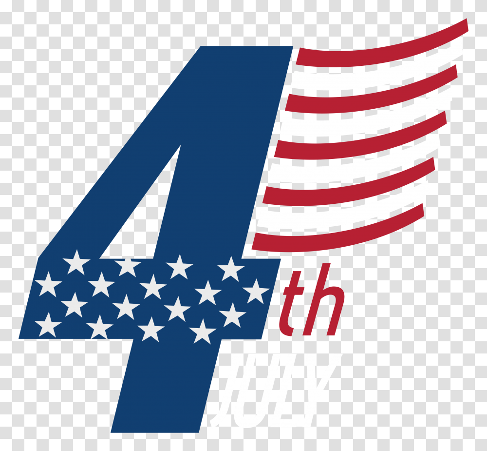 July Clip Art Image, Flag, American Flag, Logo Transparent Png