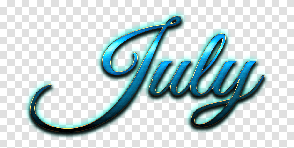 July Italic Logo Calligraphy, Symbol, Text, Word, Scissors Transparent Png