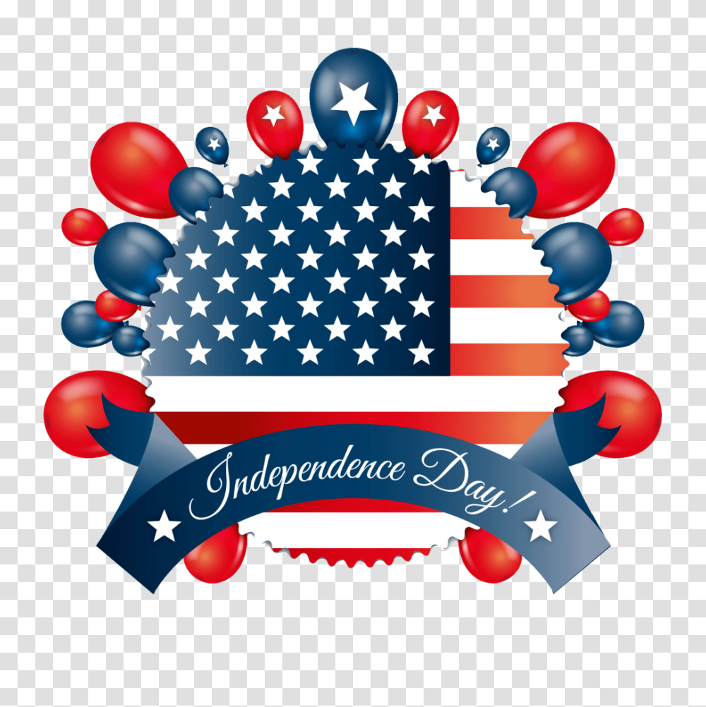 July Vector Images, Flag, American Flag, Balloon Transparent Png