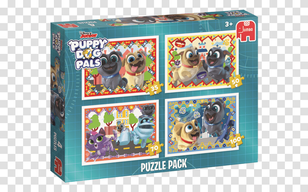 Jumbo Puppy Dog Pals 4 In 1 Puzzle Pack Jigsaw, Toy, Super Mario, Doodle, Drawing Transparent Png