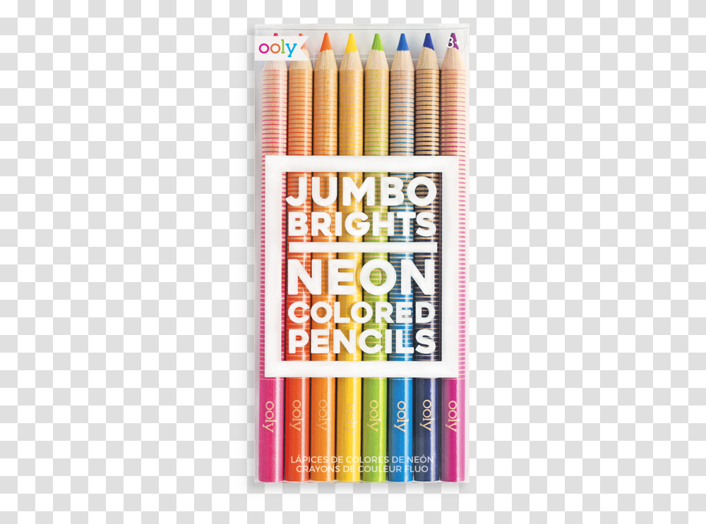 Jumbo Brights Neon Colored Pencils, Book, Paper, Alphabet Transparent Png