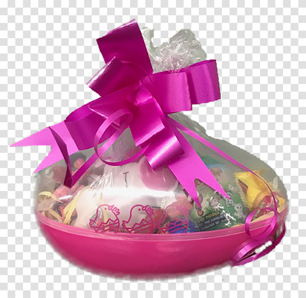 Jumbo Easter Basket For Girls Pink Container Shrink Gift Basket, Wedding Cake, Dessert, Food, Birthday Cake Transparent Png