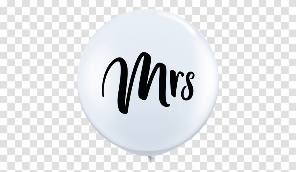 Jumbo White Mrs Balloon Balloon, Text, Logo, Symbol, Egg Transparent Png