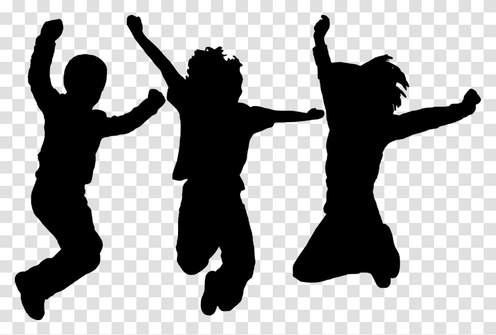 Jump Clipart Shadow Person Kid Jumping Silhouette, Gray, World Of Warcraft Transparent Png