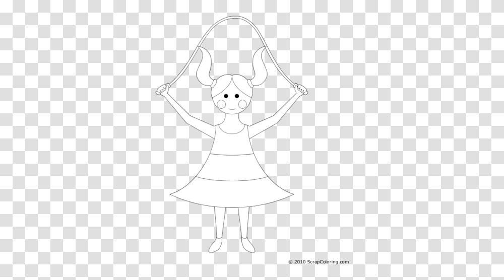 Jump Rope Coloring, Stencil, Silhouette, Leisure Activities, Dance Pose Transparent Png