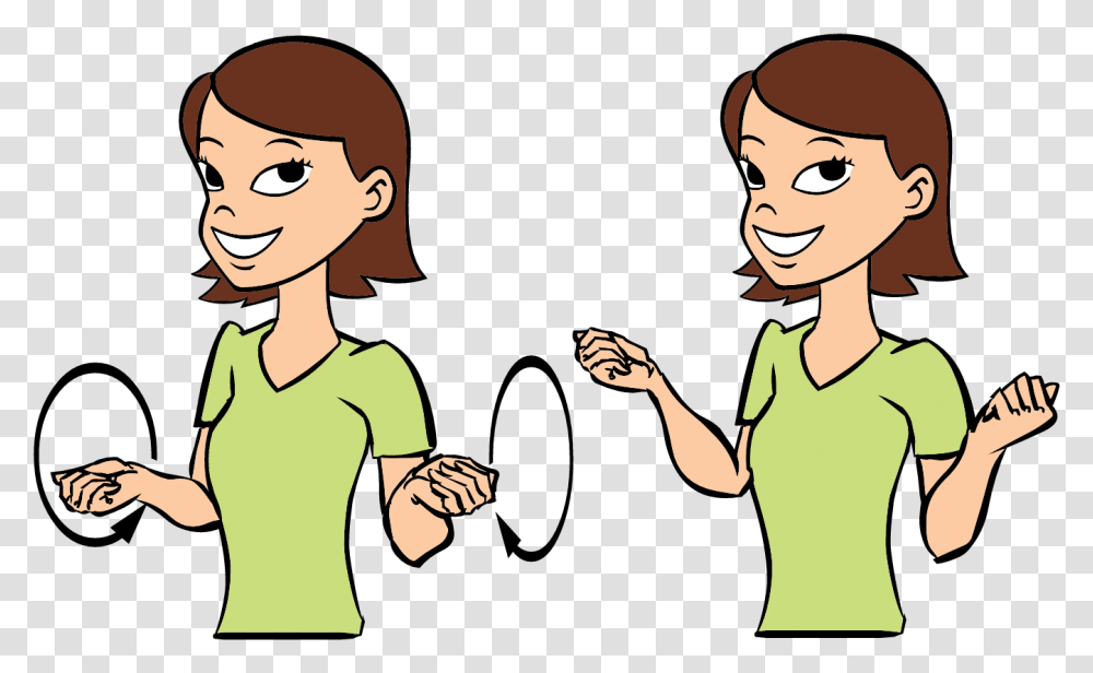 Jump Rope Cookie Sign Language, Person, People, Face, Green Transparent Png
