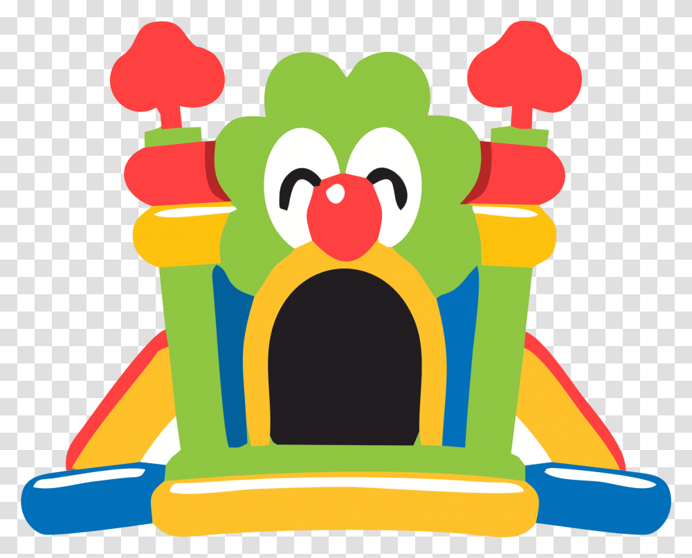 Jumping Castle Vector Clipart Download Bounce House Clipart, Furniture, Couch, Bench Transparent Png